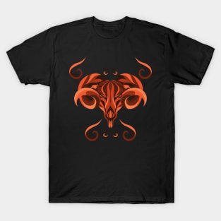 Aries Zodiac Sign - Orange T-Shirt